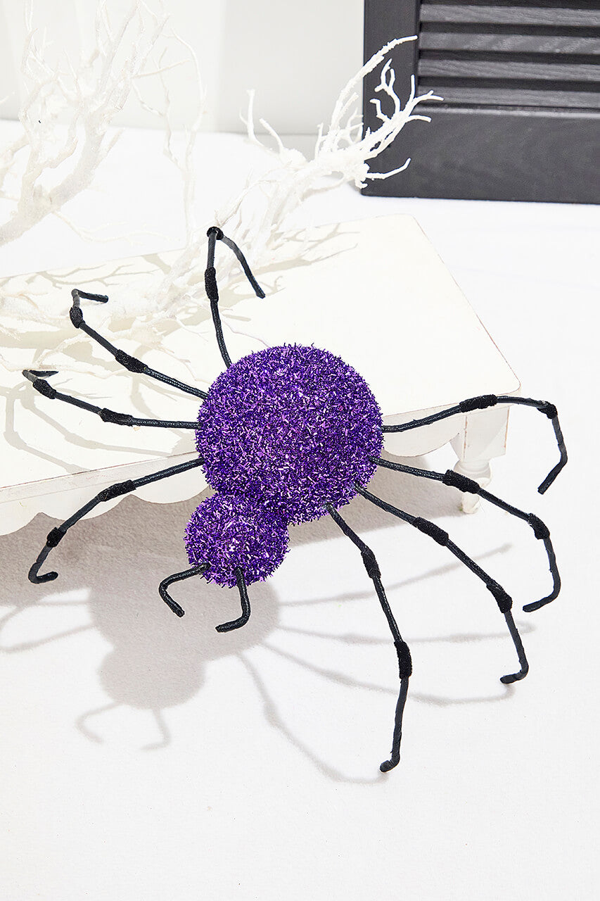 16" Purple Frizzy Spider