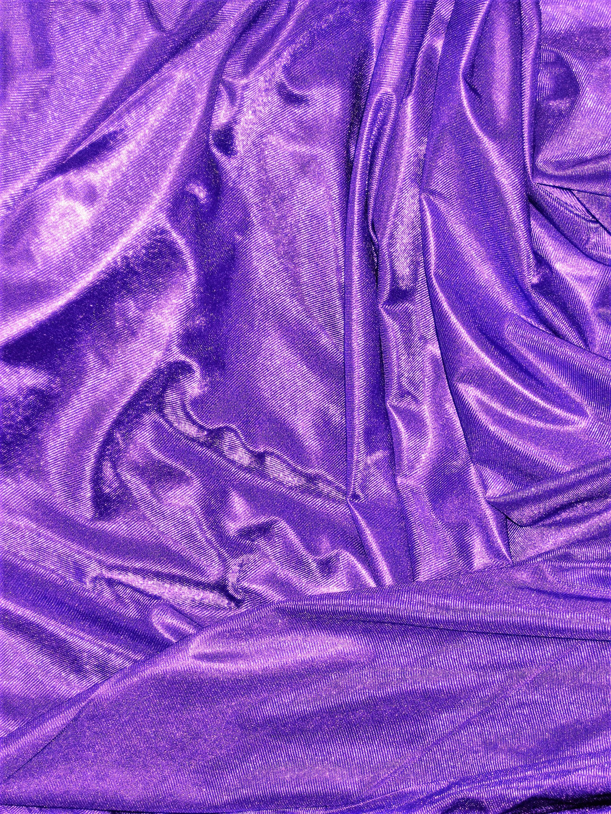 Low Stretch Purple Polyester Fabric - Purple, 108"-120" Width (1 Yard)