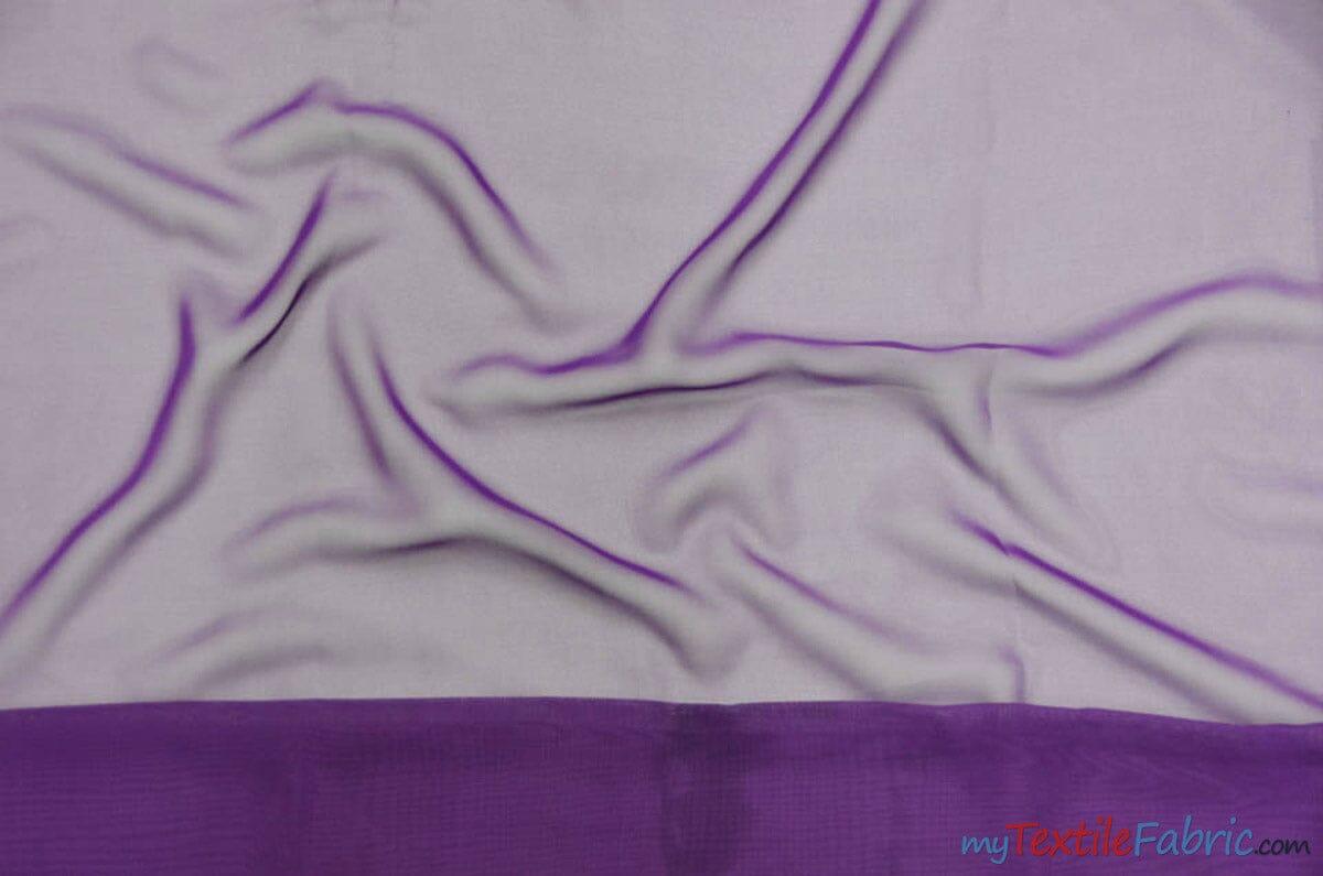 Double Georgette 100 Percent Polyester Fabric - Sheer Crepe Texture, 60" Width, Multiple Colors (1 Yard)