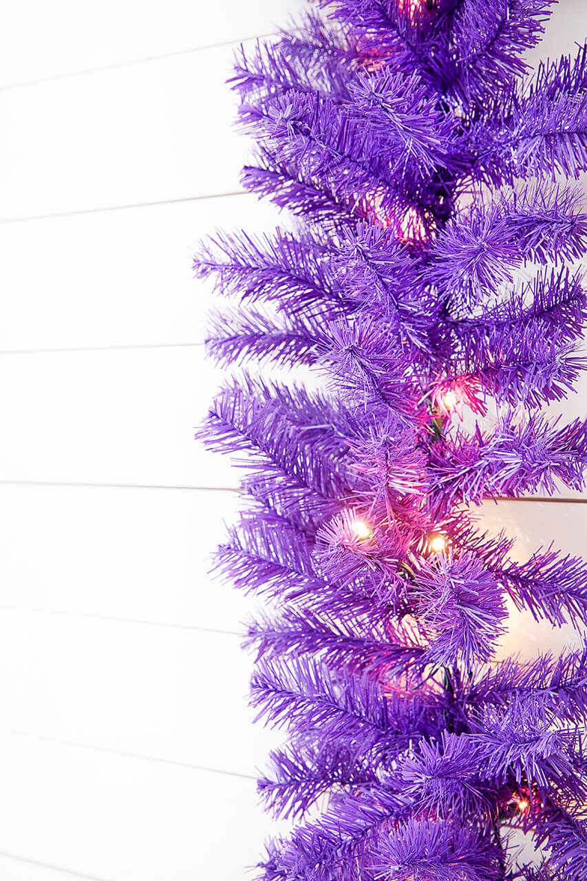 9' x 12" LED Purple Garland