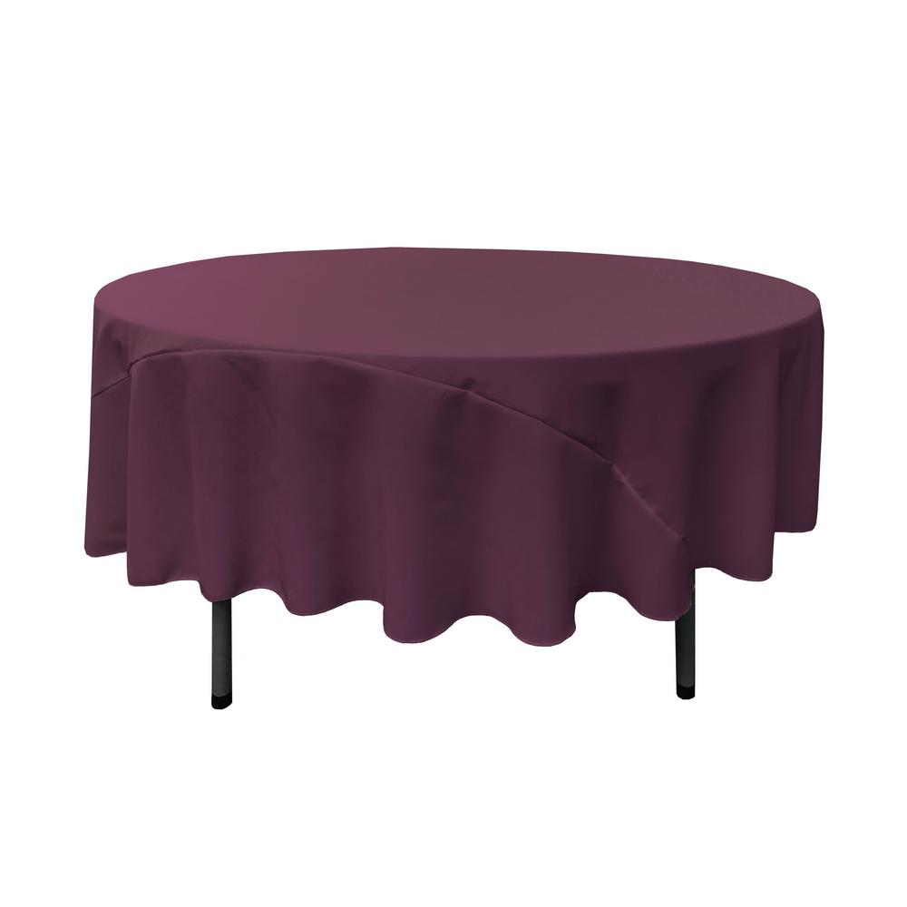 90″ Eggplant Polyester Round Tablecloth