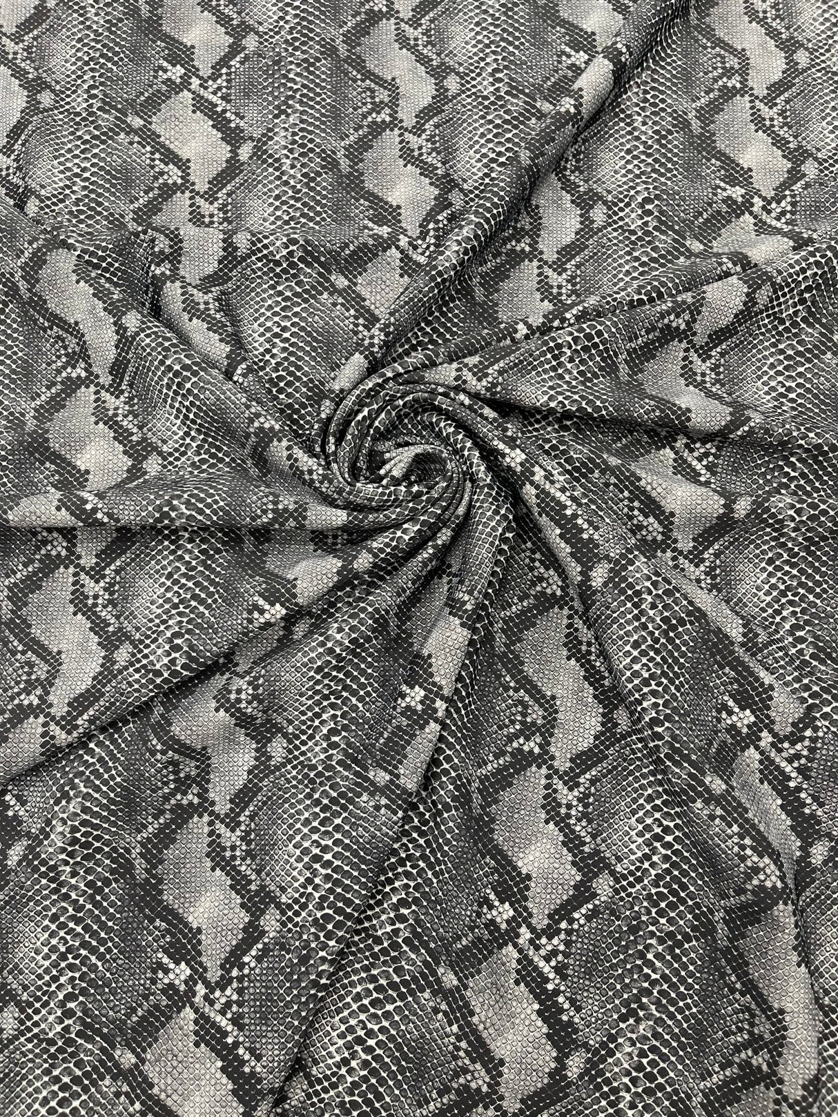 Python Snake Print Nylon Spandex Fabric - Digital Snake Skin Print, 58" Width (1 Yard)
