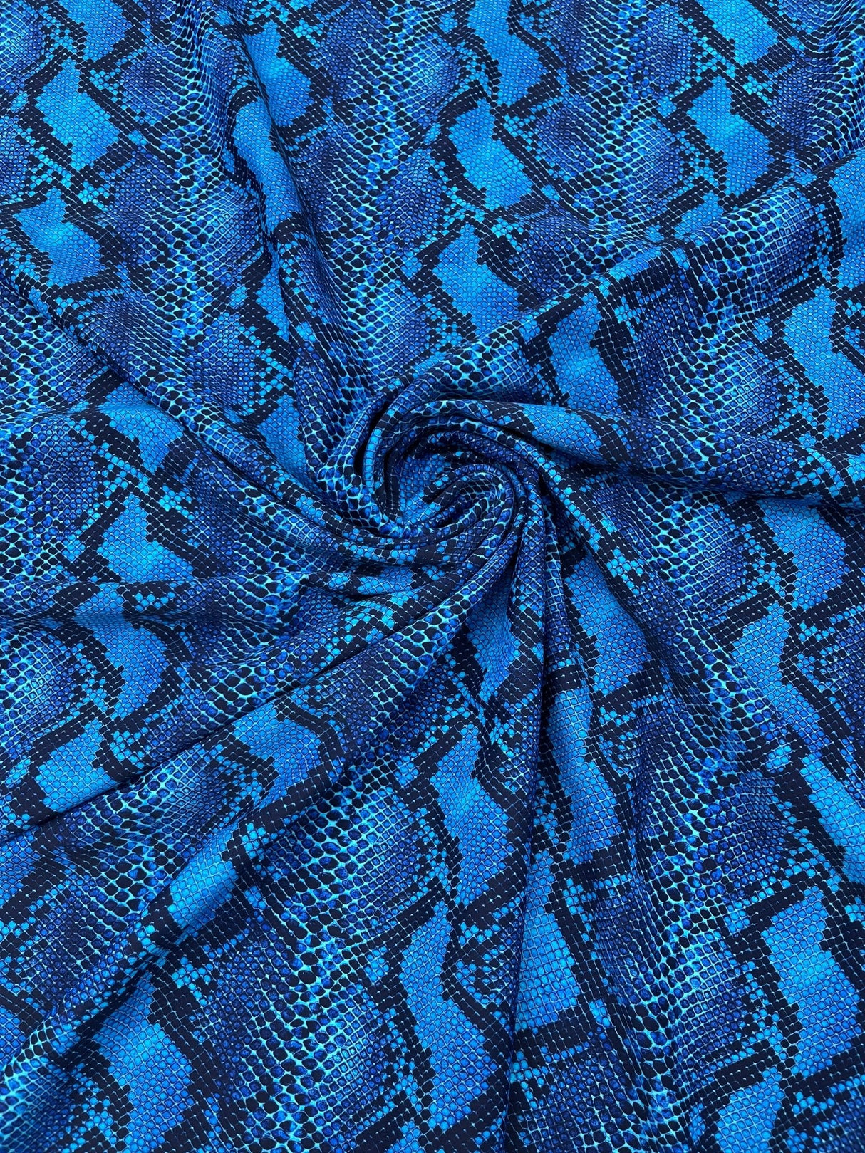 Python Snake Print Nylon Spandex Fabric - Digital Snake Skin Print, 58" Width (1 Yard)