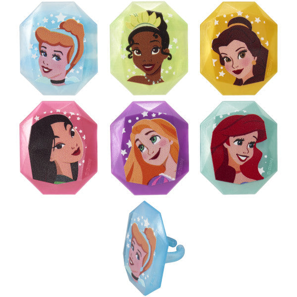 Disney Princess Characters Rings for Cupcakes and Cakes Toppers, 144 Pack