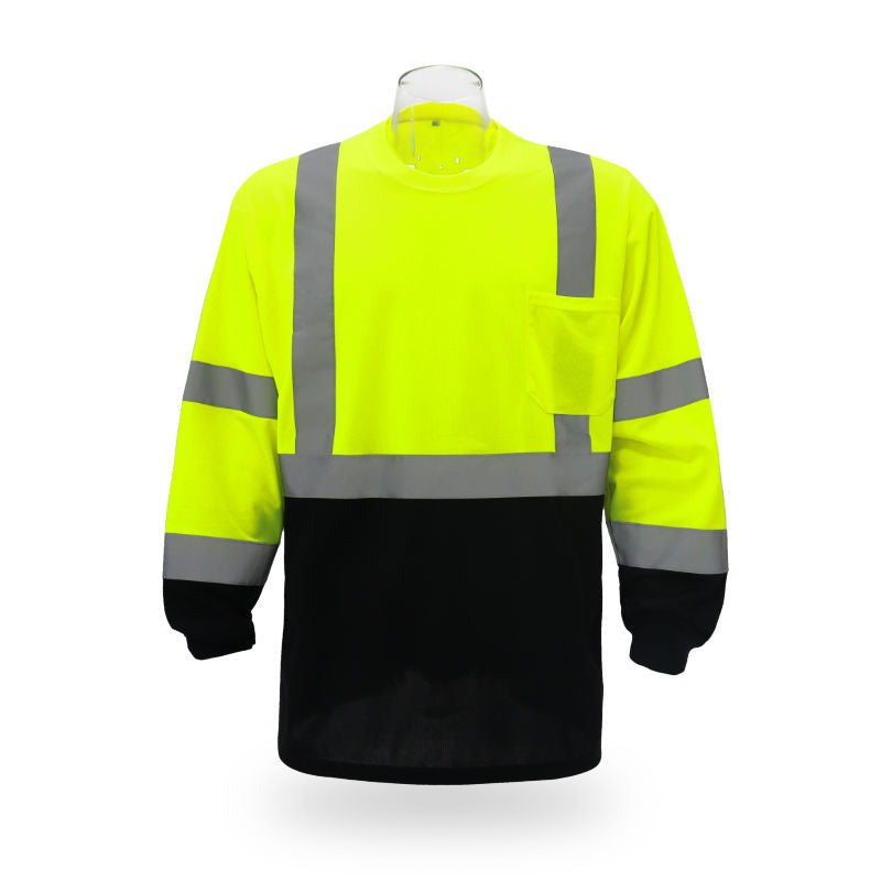 Long Sleeve Safety T-shirt 10 pack 100% polyester