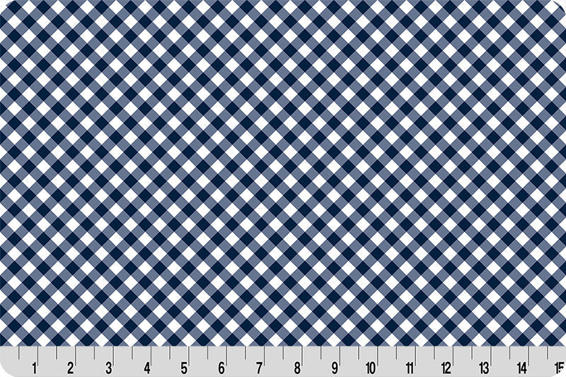 Quilting Cuddle Gingham Navy Fabric