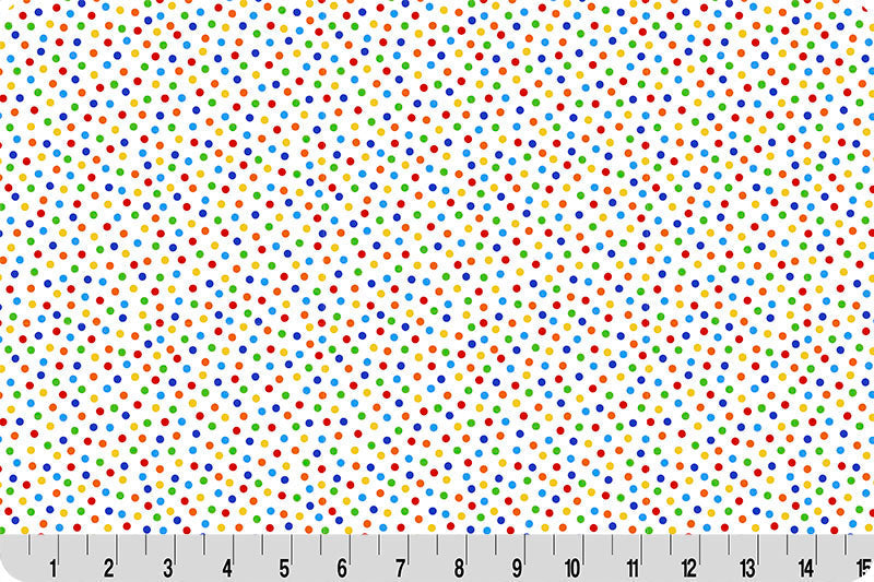 Quilting Cuddle Rainbow Dots Fabric