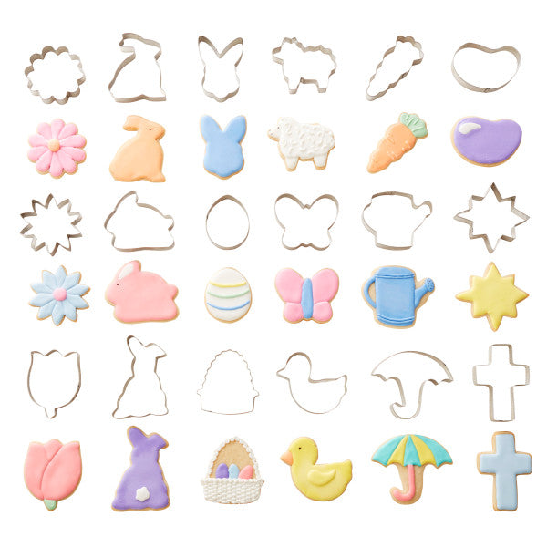 Wilton Easter Cookie Cutter Tub, 18-Count Set