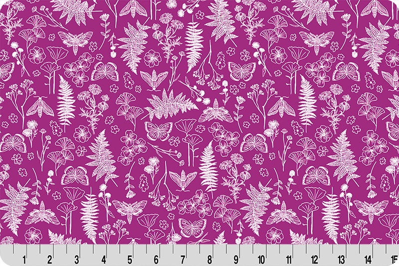Magenta Whispering Blooms Quilting Cuddle Fabric