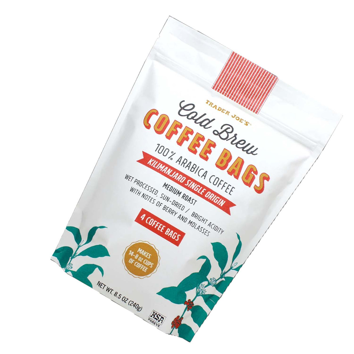 Trader Joes Cold Brew Coffee Bags - 12 Coffee Bags Total - 100% Arabica Coffee