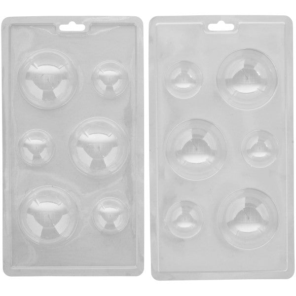 Wilton Christmas Hot Cocoa Bomb Plastic Candy Mold, 6-Cavity