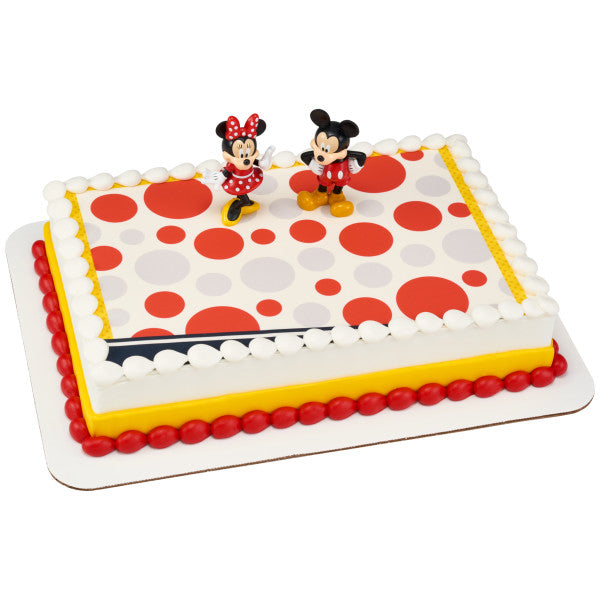 Disney Mickey Mouse and Minnie Mouse Cake Topper, 2-Piece Topper Set