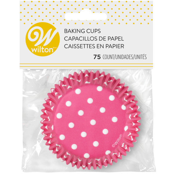 Wilton Pink Dots Standard Cupcake Liners, 75-Count