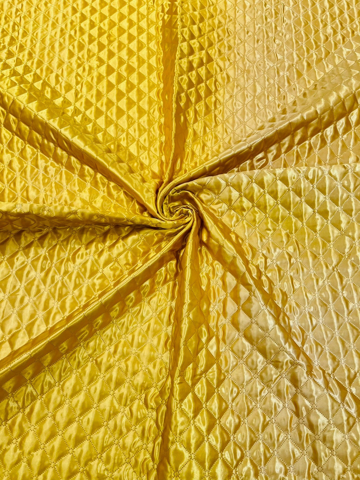 Quilted Satin Fabric - Diamond Pattern, 58" Width, 16 Oz Per Yard (1 Yard)