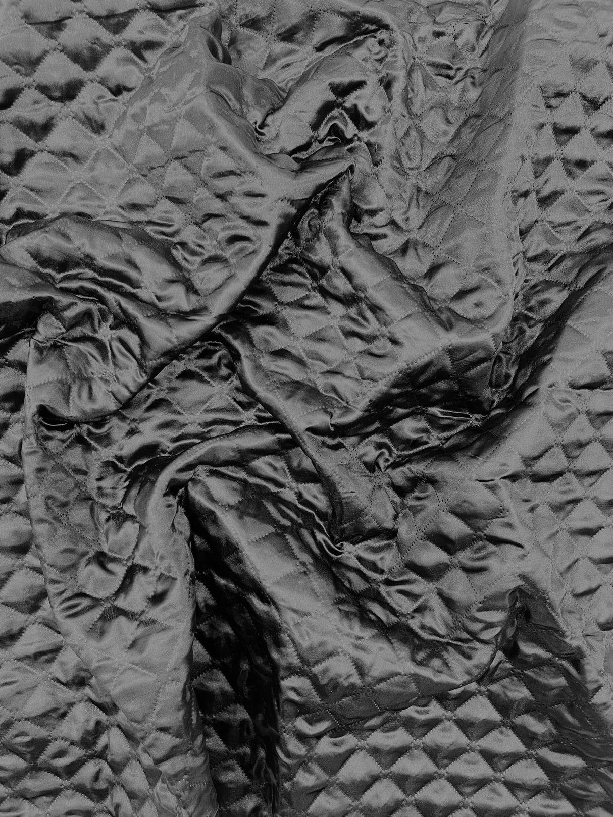 Quilted Satin Fabric - Diamond Pattern, 58" Width, 16 Oz Per Yard (1 Yard)