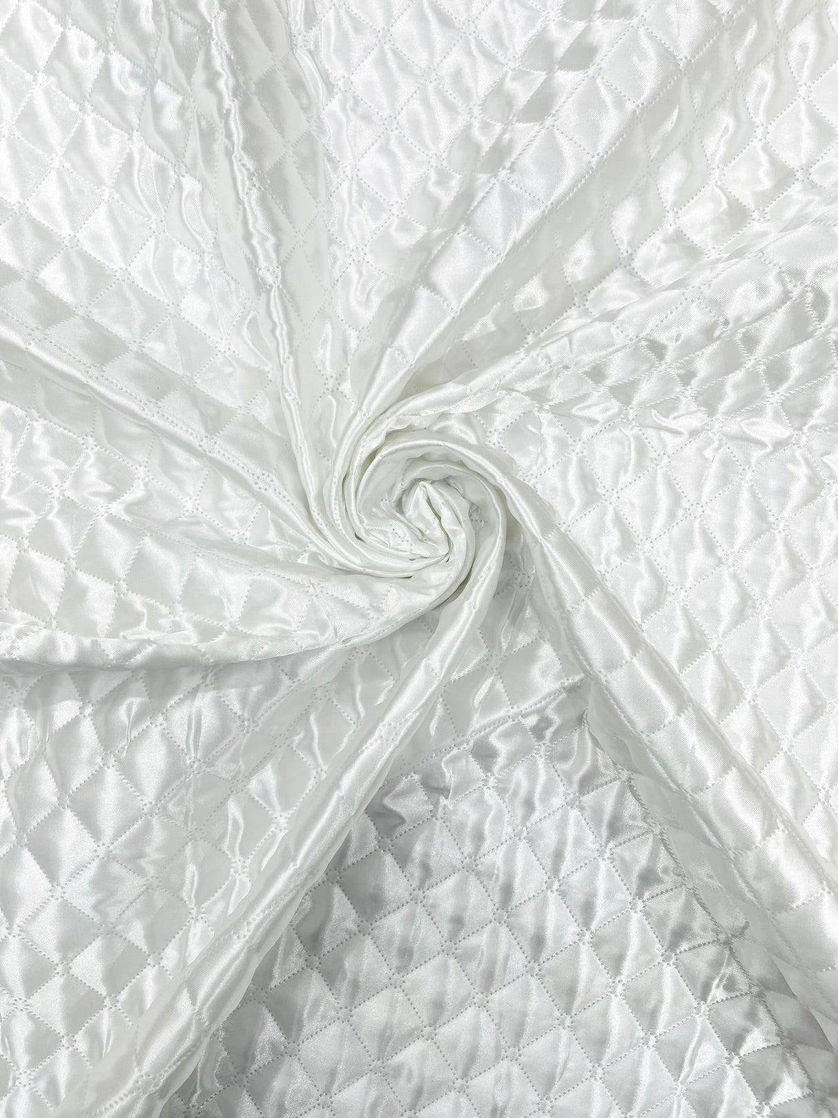 Quilted Satin Fabric - Diamond Pattern, 58" Width, 16 Oz Per Yard (1 Yard)