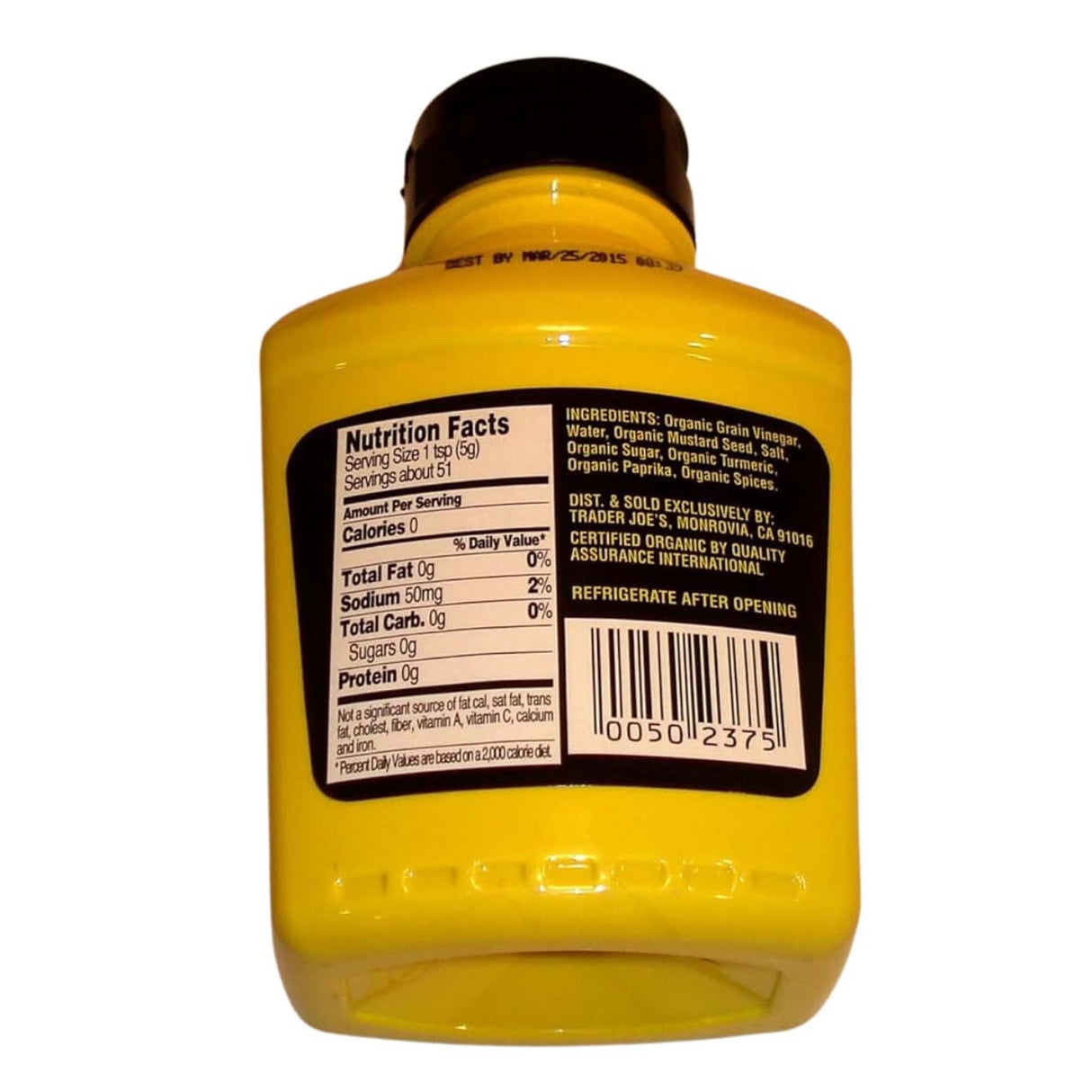 Trader Joe's Organic Yellow Mustard | 9 oz