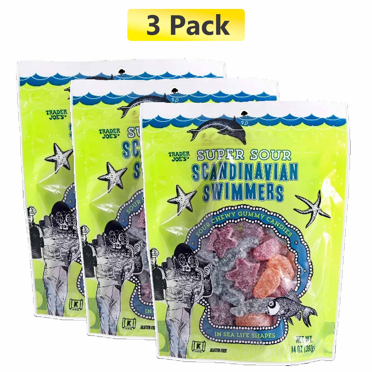 Trader Joe's Super Sour Scandinavian Swimmers | 14 oz