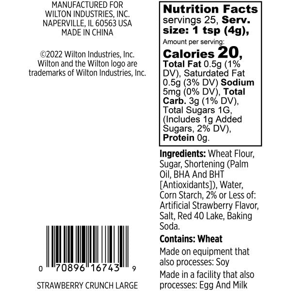 Wilton Strawberry Crunch Sprinkles for Cake and Cookie Decorating, 3.5 oz.