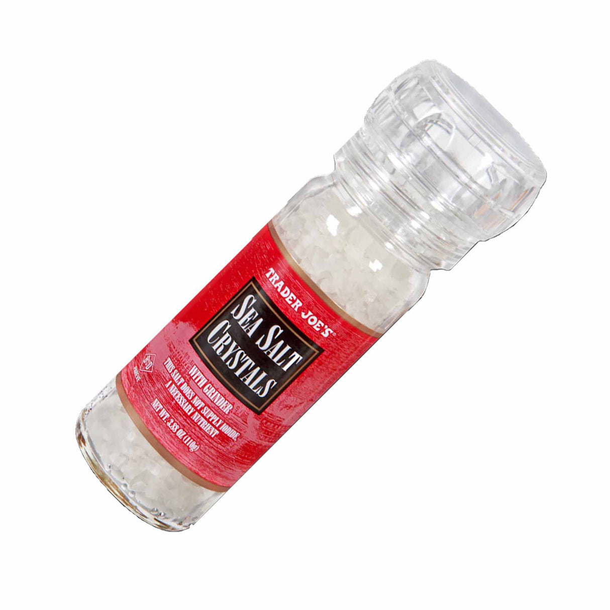 Trader Joe's Sea Salt Crystals with Grinder - 3.3 Oz,