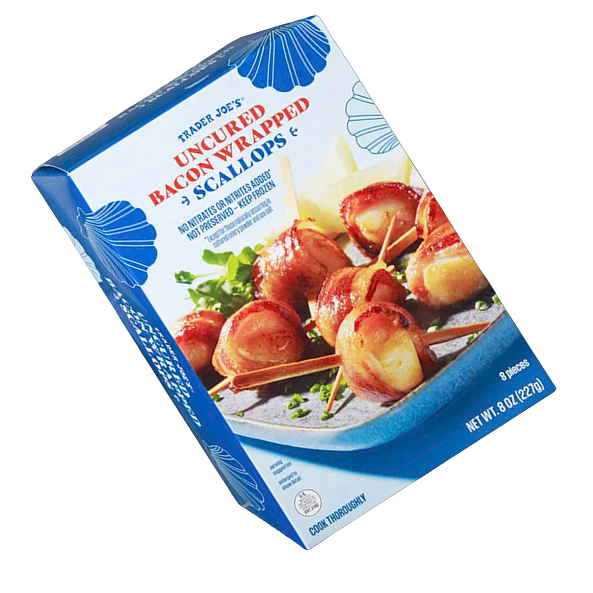 Uncured Bacon Wrapped Scallops - 8 Oz