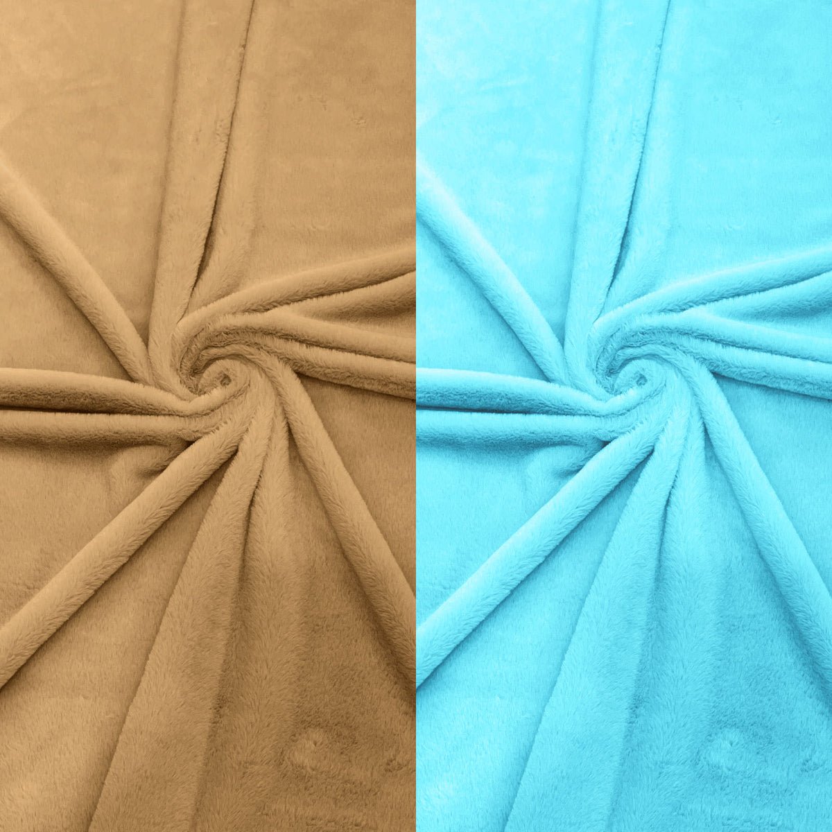 Rabbit Plush Minky Faux Fur Fabric - Black, Camel, Cream, Gray, Pink, Red, Turquoise, White, 58" Width (1 Yard)