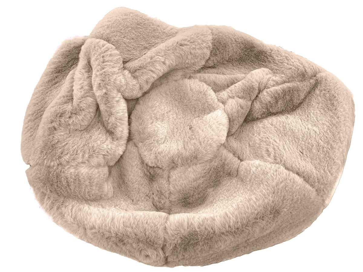 1 Count Luxury Faux Chinchilla Yoga Ball Exercise Chair with Washable Cover 75" width