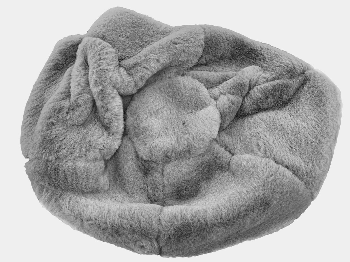 Style & Strength Ball Chinchilla Faux Fur Fabric - Gray, Black, Offwhite, 75" Diameter (1 Piece)