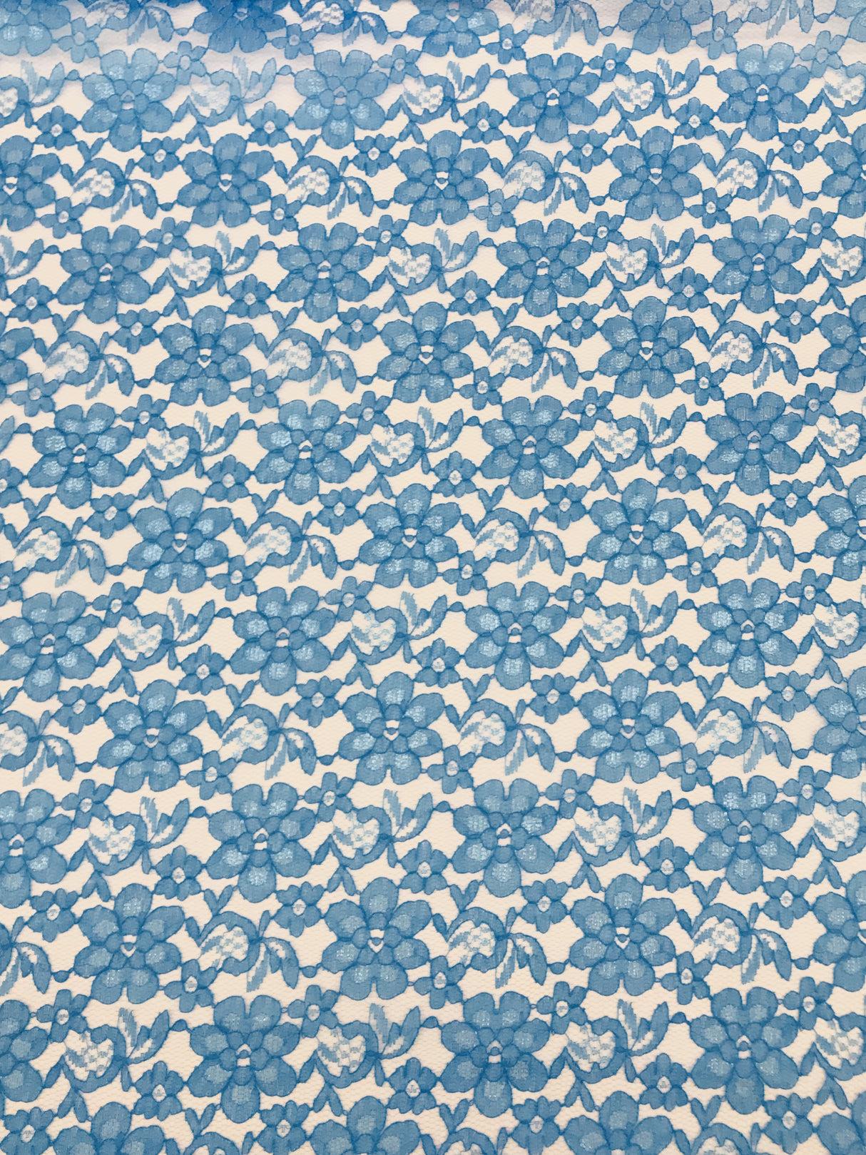 Turquoise Rachelle Lace Polyester Fabric - Sheer Floral Lace, Turquoise, 58/60" Width