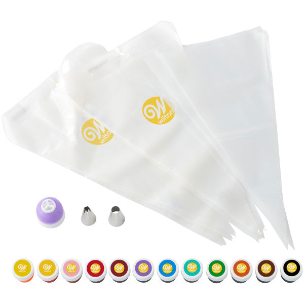 Wilton Color Swirl Three-Color Coupler Cupcake Decorating Kit, 23-Piece - Cupcake Frosting Tips