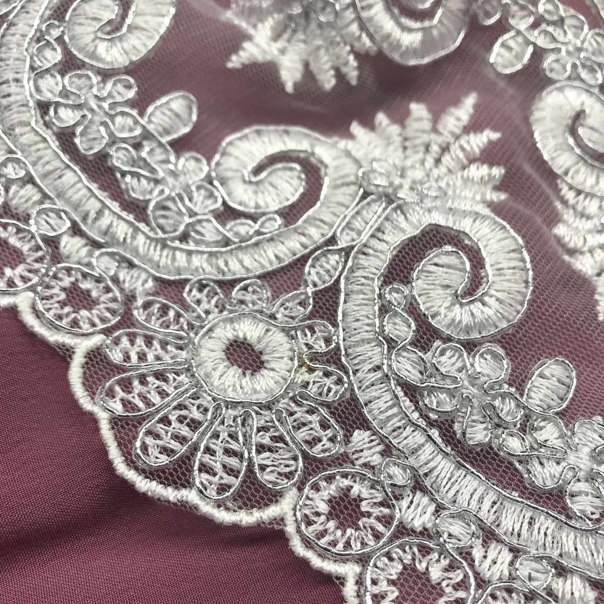 Corded Embroidered Lace Trim