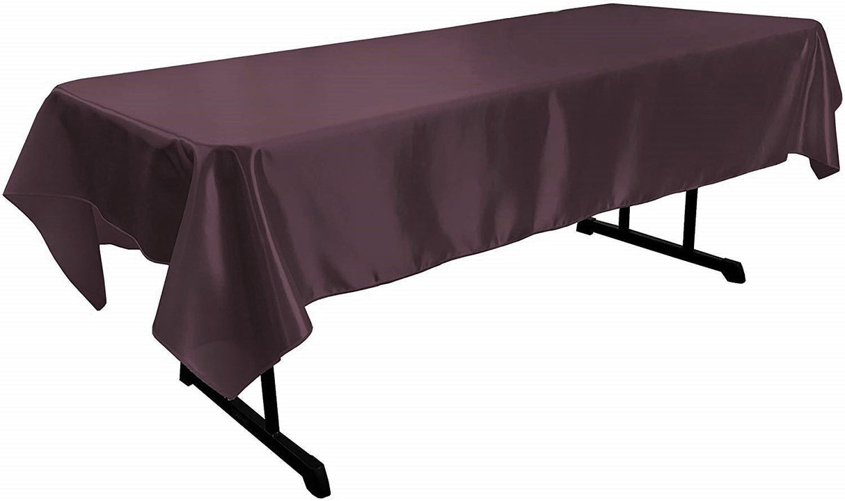 Rectangular Bridal Satin Polyester Fabric - Tablecloth, 58" X 144" (1 Piece)