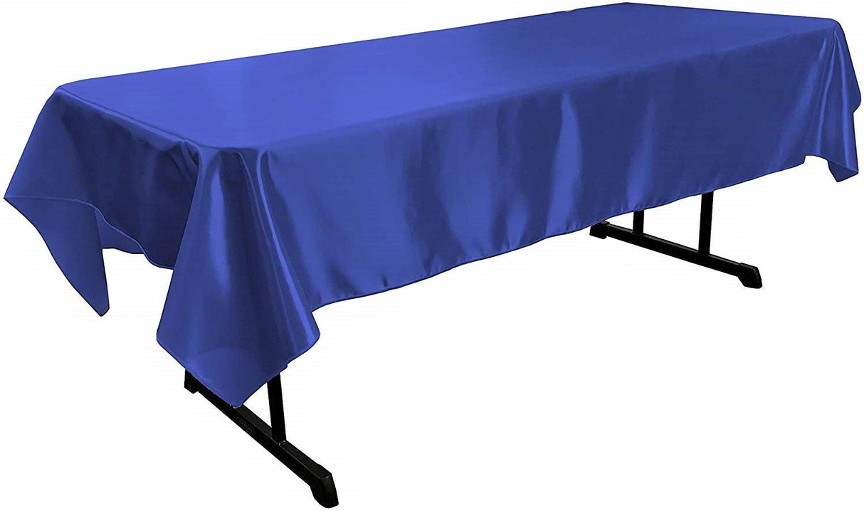 Rectangular Bridal Satin Polyester Fabric - Tablecloth, 58" X 144" (1 Piece)
