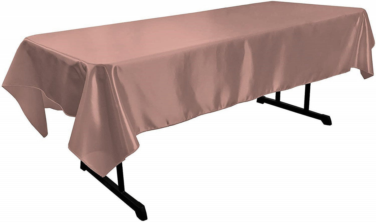 Rectangular Bridal Satin Polyester Fabric - Tablecloth, 58" X 144" (1 Piece)