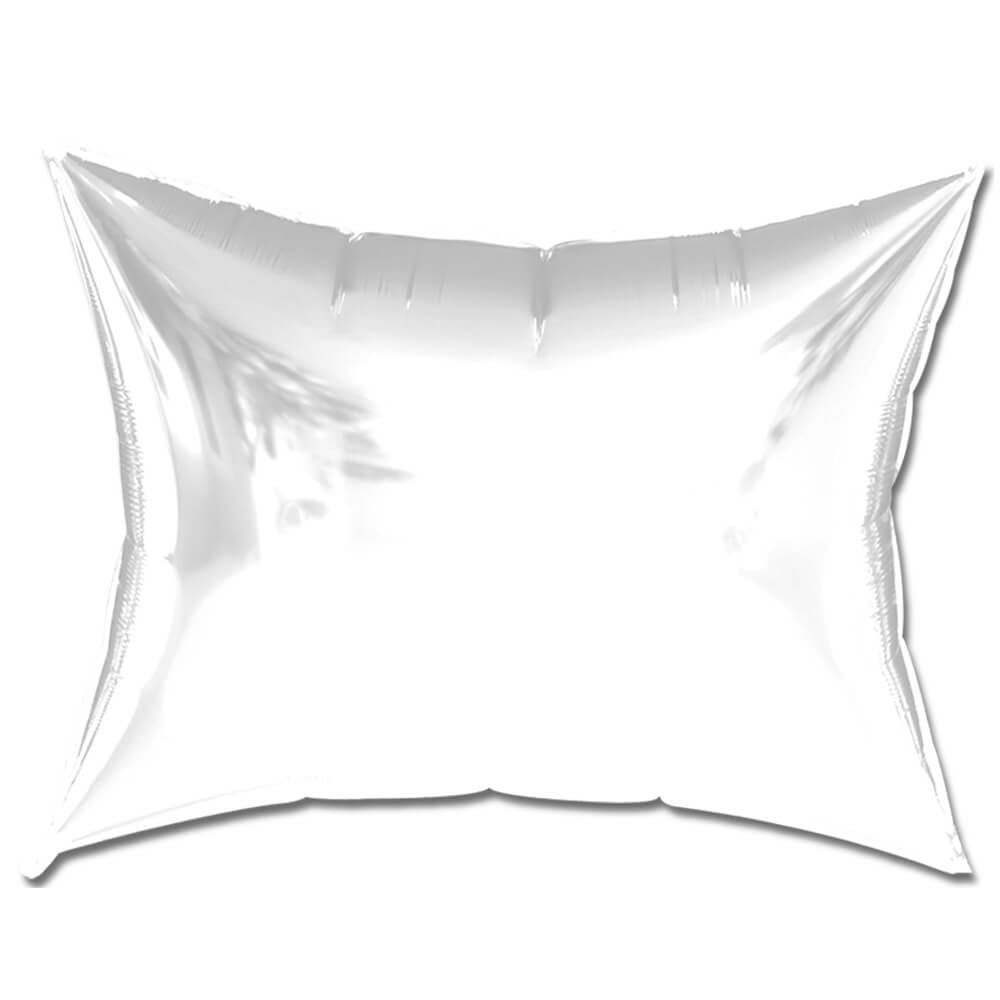 Foil Balloon Rectangular Pillow Panel White