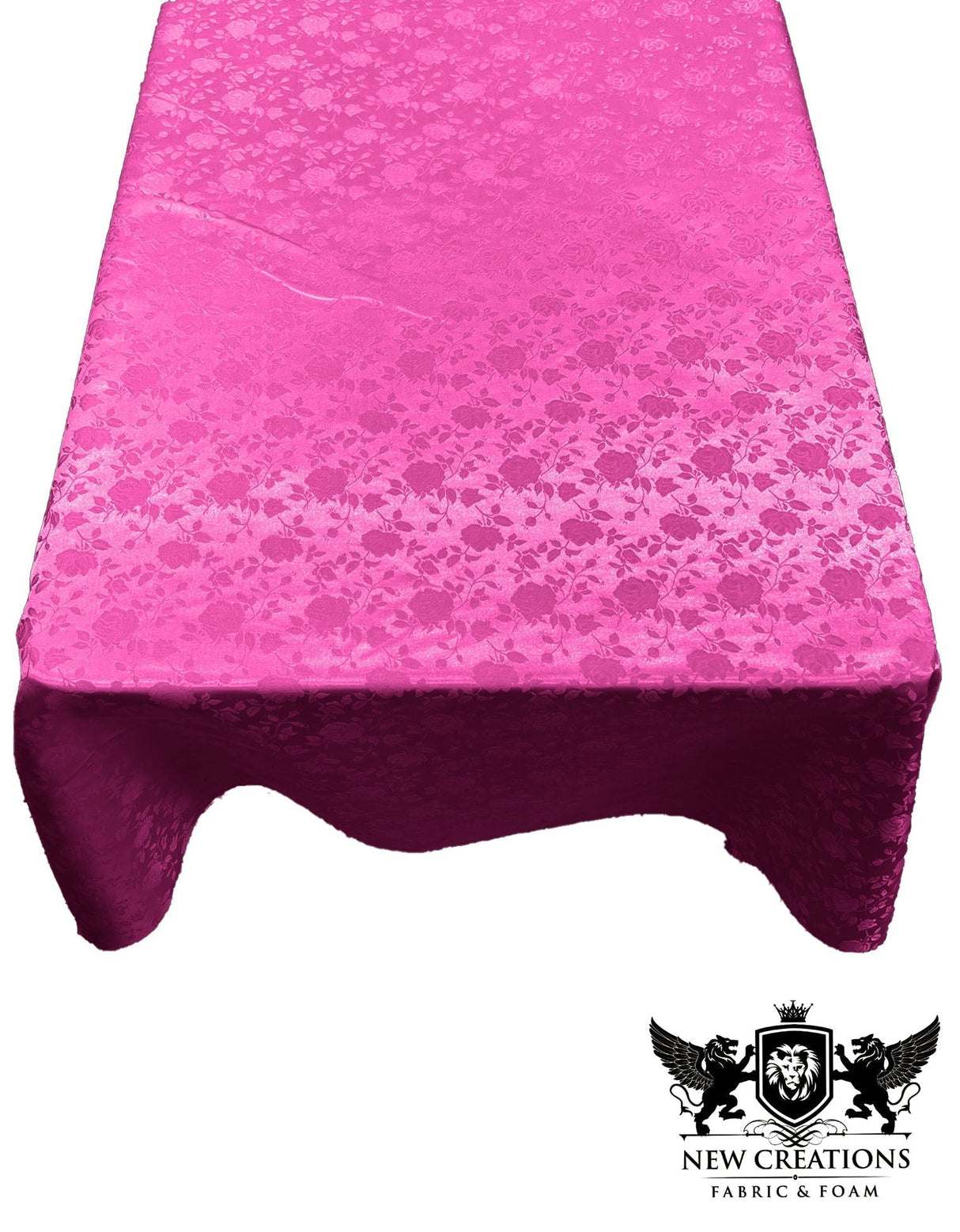 Roses Jacquard Satin Fabric - Rose Pattern, 60" X 102" (1 Piece)