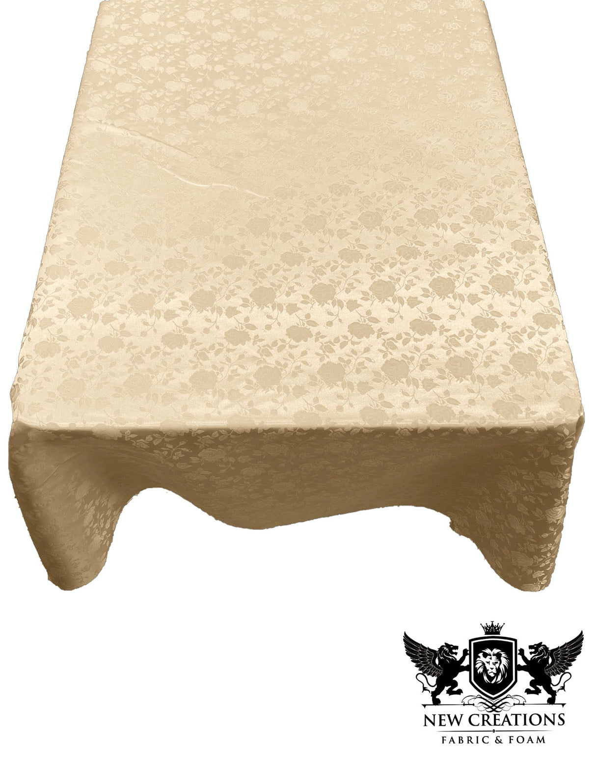 Roses Jacquard Satin Fabric - Rose Pattern, 60" X 102" (1 Piece)