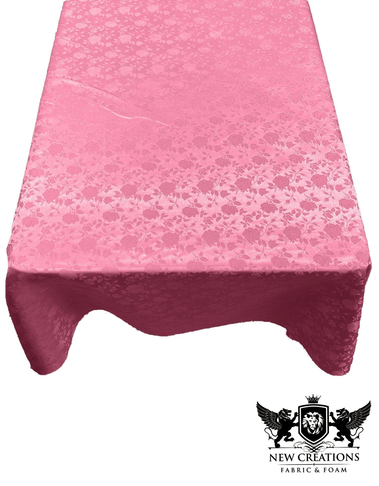 Roses Jacquard Satin Fabric - Rose Pattern, 60" X 108" (1 Piece)
