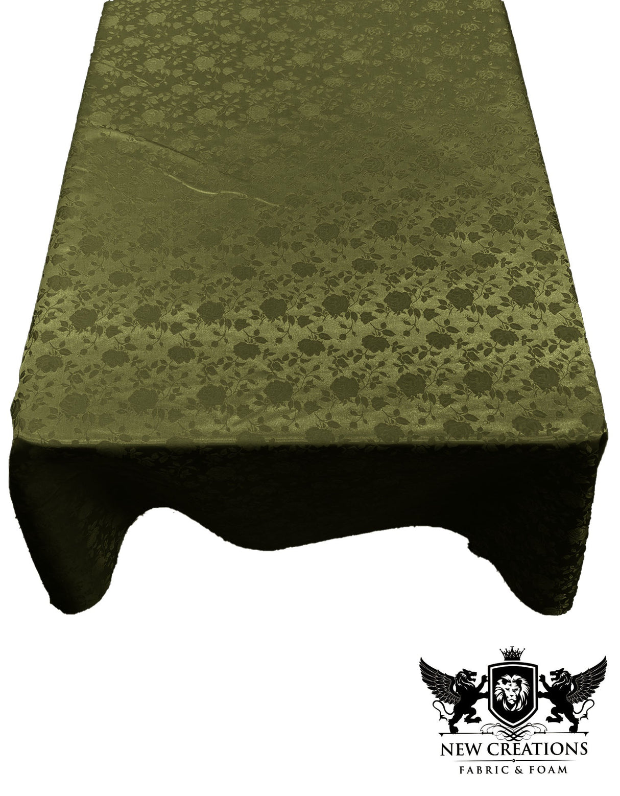 Roses Jacquard Satin Fabric - Rose Pattern, 60" X 90" (1 Piece)