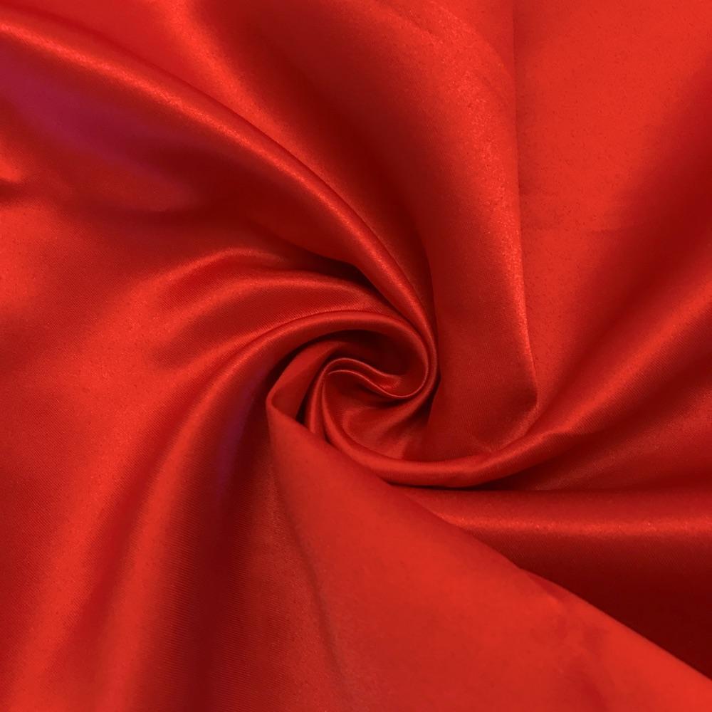 1 Yard Red Matte Duchess Satin Fabric, Peau de Soie, 100% Polyester, 58/60" Wide
