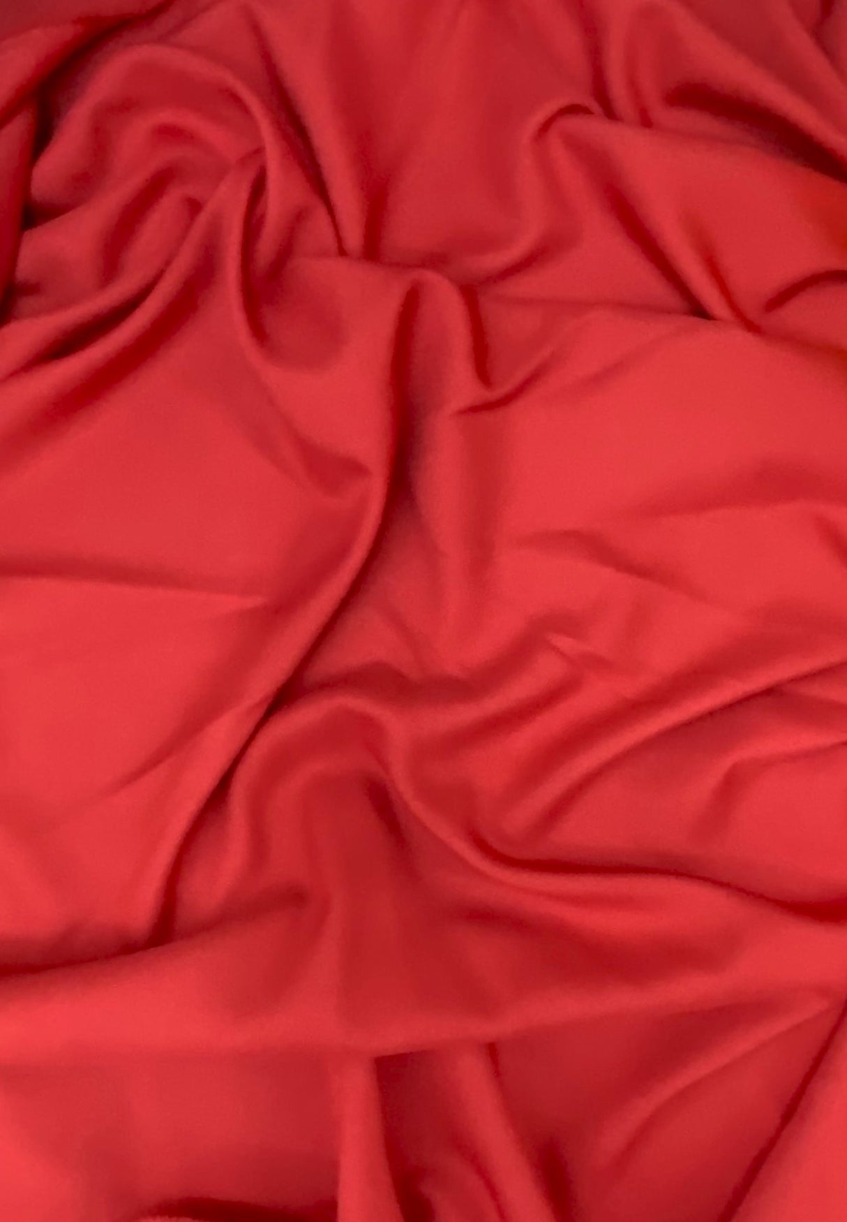 Gabardine Polyester Fabric - Red, 59/60" Width (1 Yard)