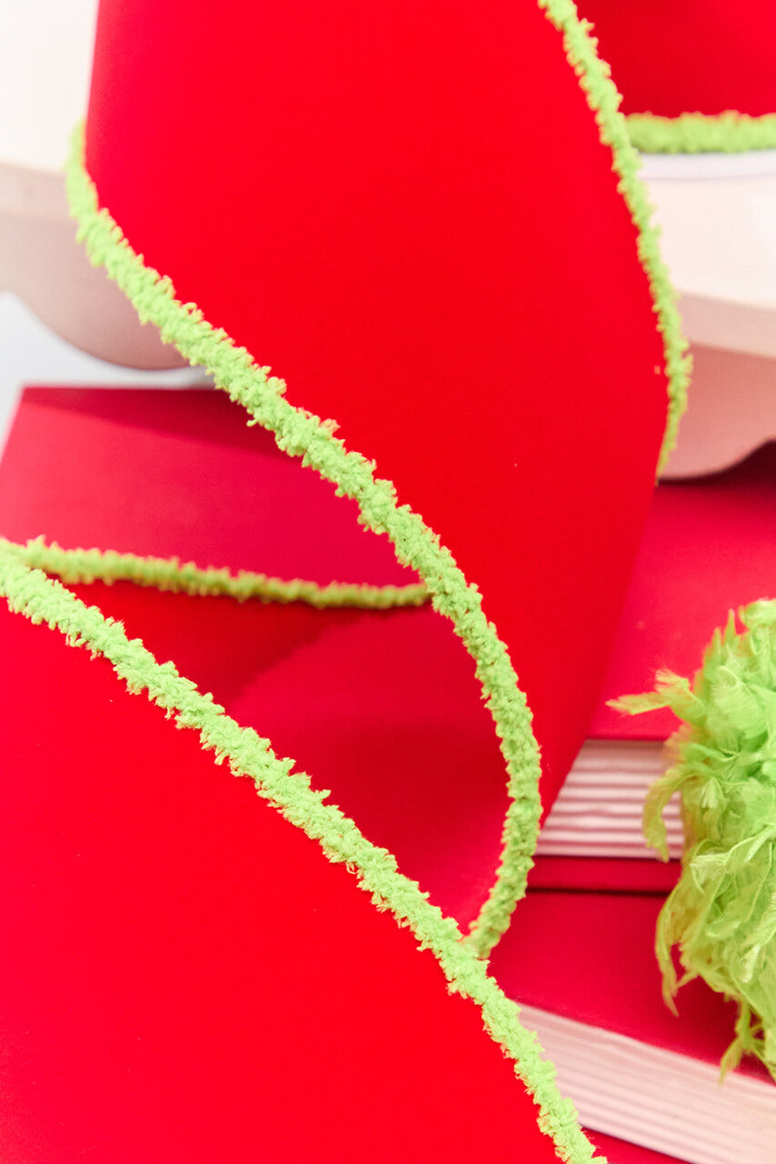 4" x 10 Yards Red Velvet Ribbon