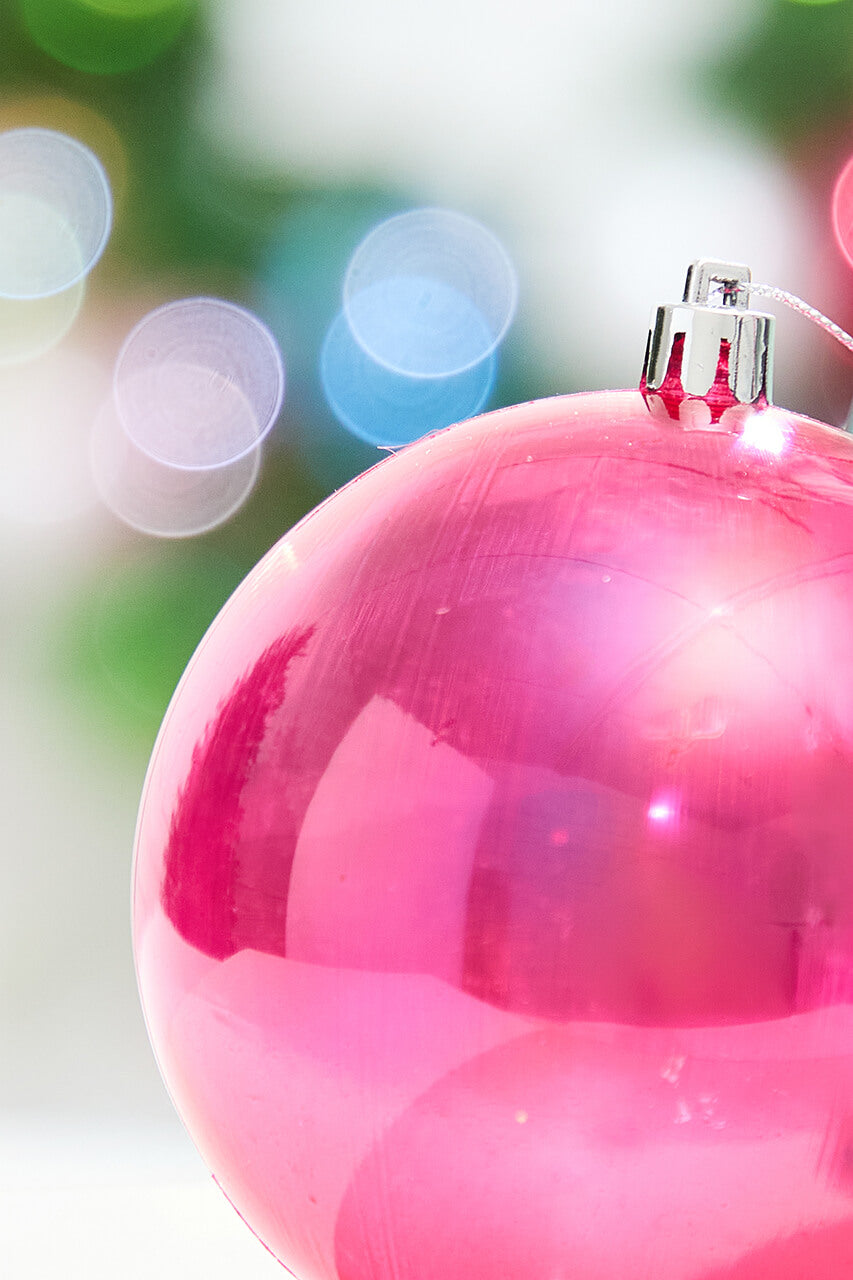 4" Red Iridescent Ball Ornament