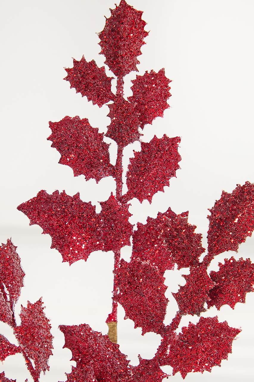 23" Red Shimmer Metallic Holly