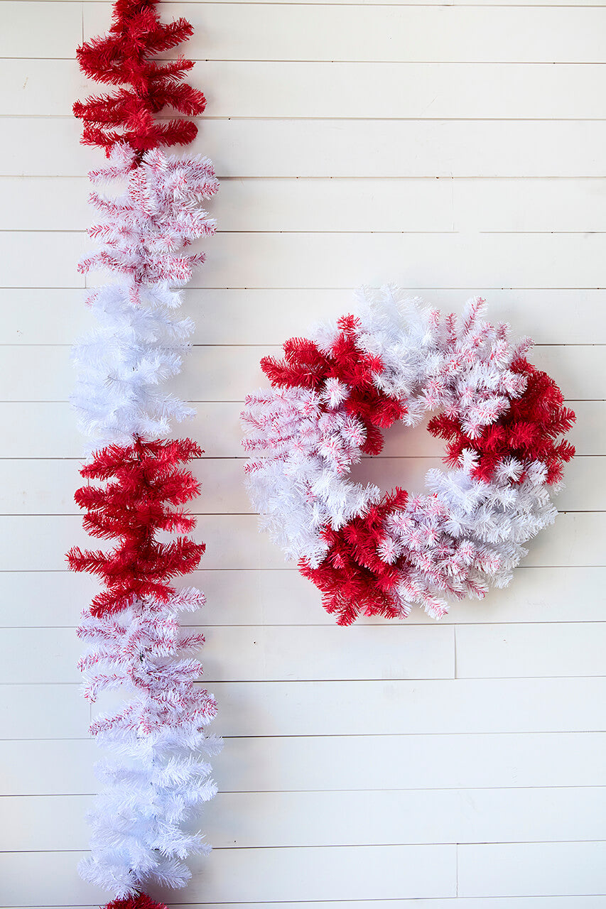 30" Caprico Red/White Wreath