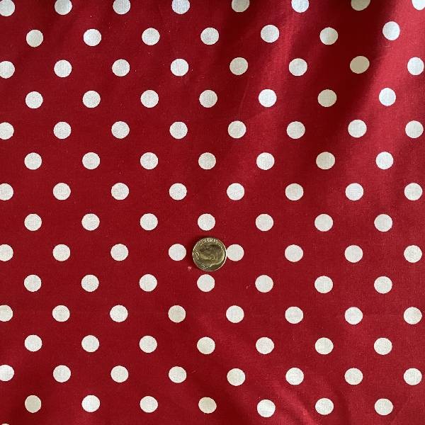 Small Polka Dot Poly Cotton Fabric - Multi-Color Polka Dots, 60" Width