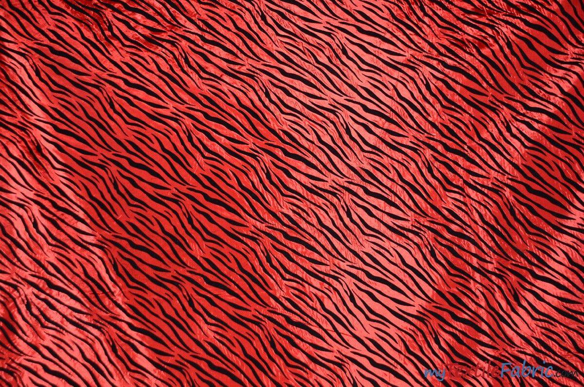 Zebra Flocking Taffeta Polyester Fabric - Zebra Flocking Pattern, 58/60" Width (1 Yard)