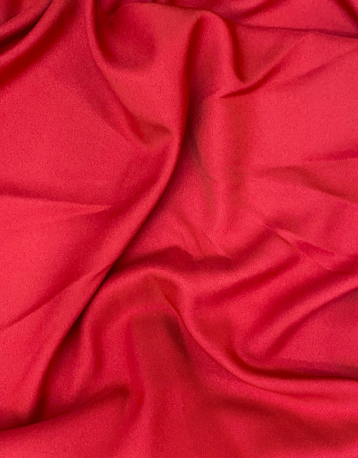Gabardine Polyester Fabric - Red, 59/60" Width (1 Yard)