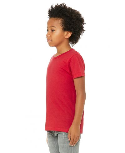 Bella Canvas 3001Y Airlume Combed And Ring-Spun Cotton Fabric - Red, Crew Neck, Short Sleeve (1 Shirt)