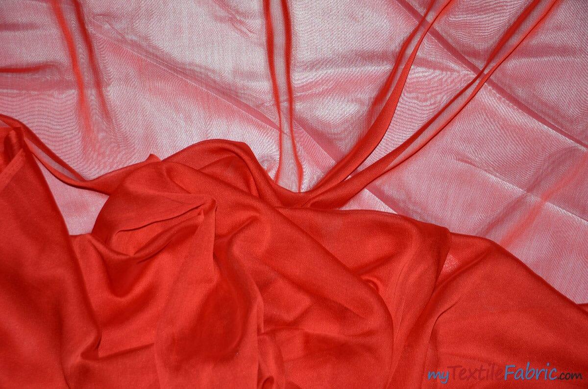 Two Tone Chiffon Polyester Fabric - Iridescent Sheer, 58/60" Width, Multiple Colors (Yards, Bolts, Sample Swatch)